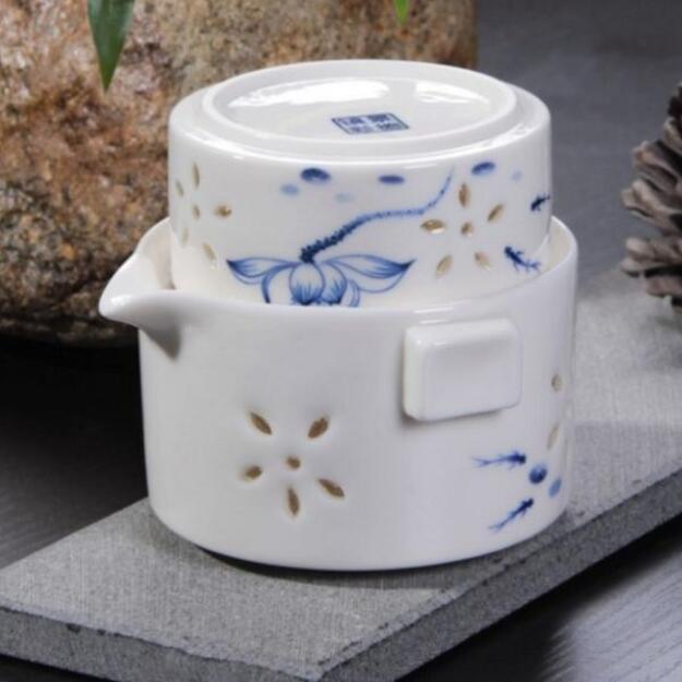 Porcelianinis Gaivanis su dviem pialomis (150 ml)