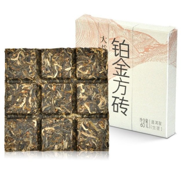 Raw Pu-Erh (Menghai Classic: PLATINUM SQUARE / 2021 m.) arbata (60 g.)