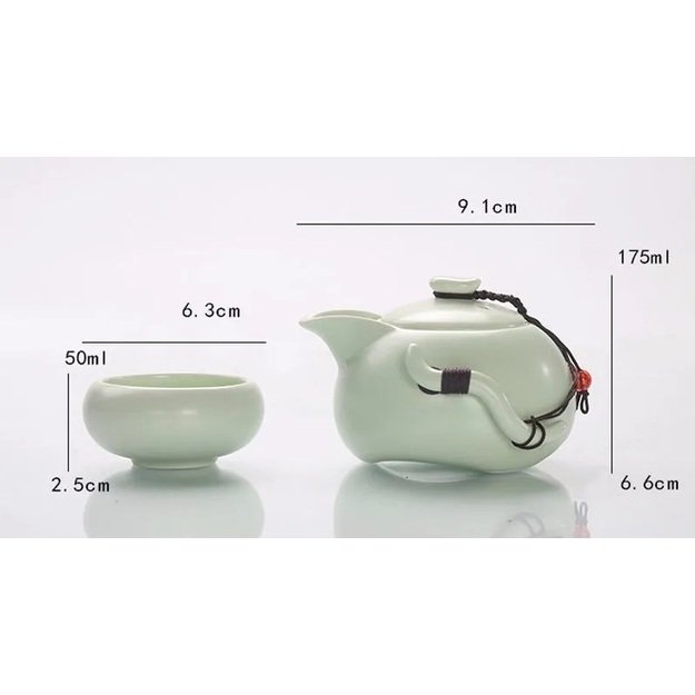 Keramikinis KUNG FU arbatinukas ir 4 pialos (175 ml)