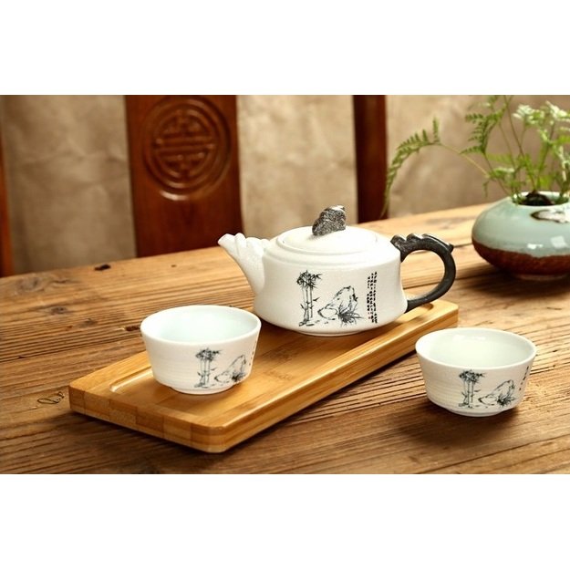 Keramikinis KUNG FU arbatinukas ir 2 pialos (170 ml.)
