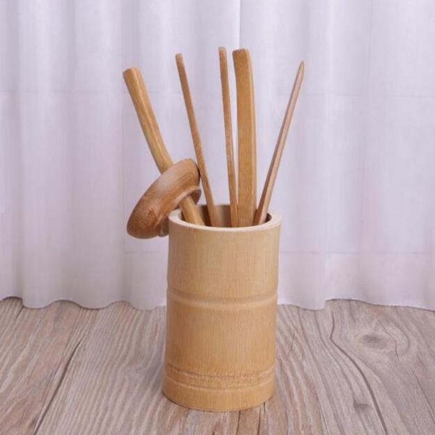 Bambukinis arbatos įrankių rinkinys
