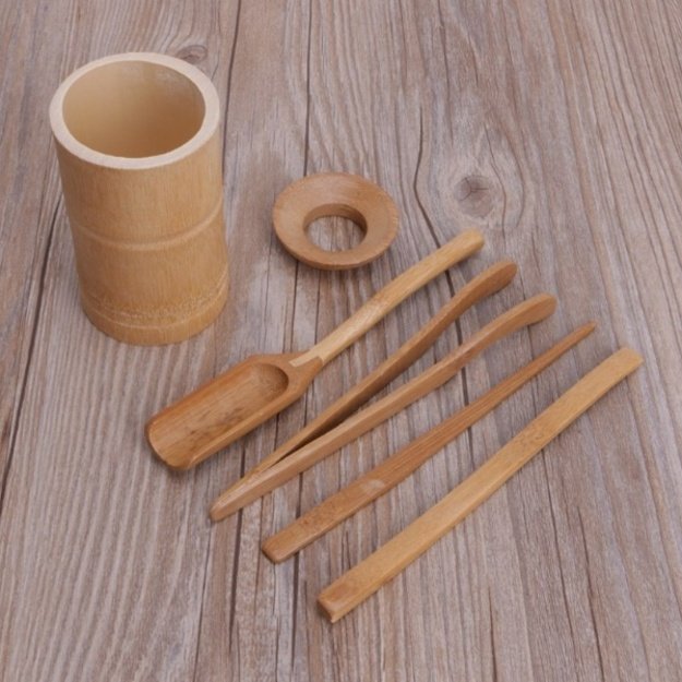 Bambukinis arbatos įrankių rinkinys