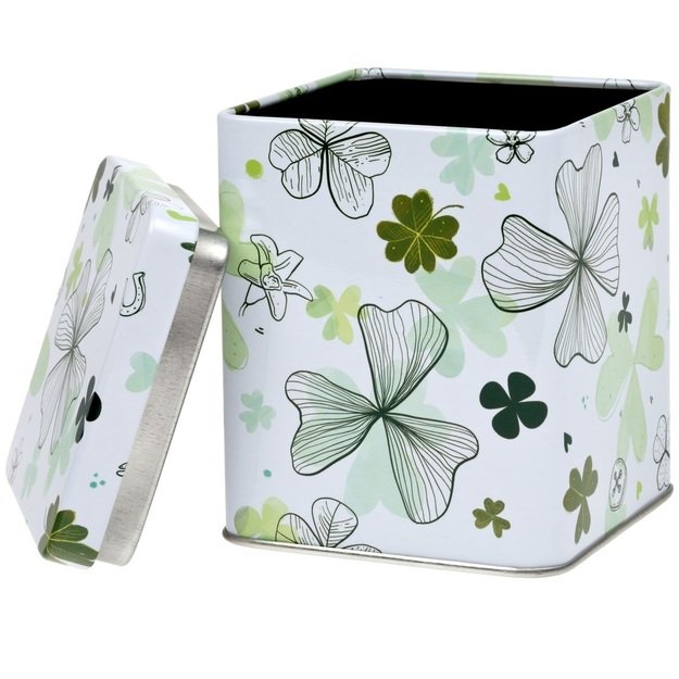 Skardinė dėžutė arbatai KETURLAPIS DOBILAS 1